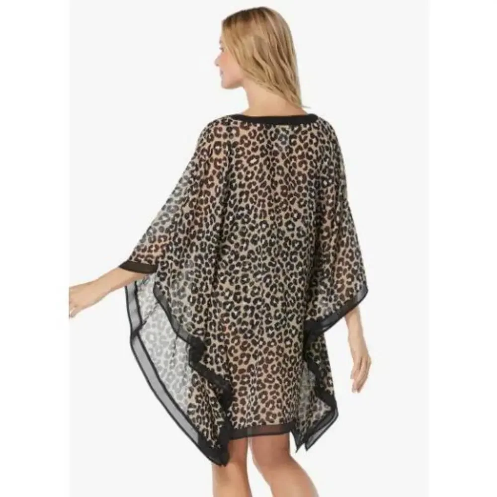 Michael Kors Swim Coverup One Size Animal Print Women's XS/S